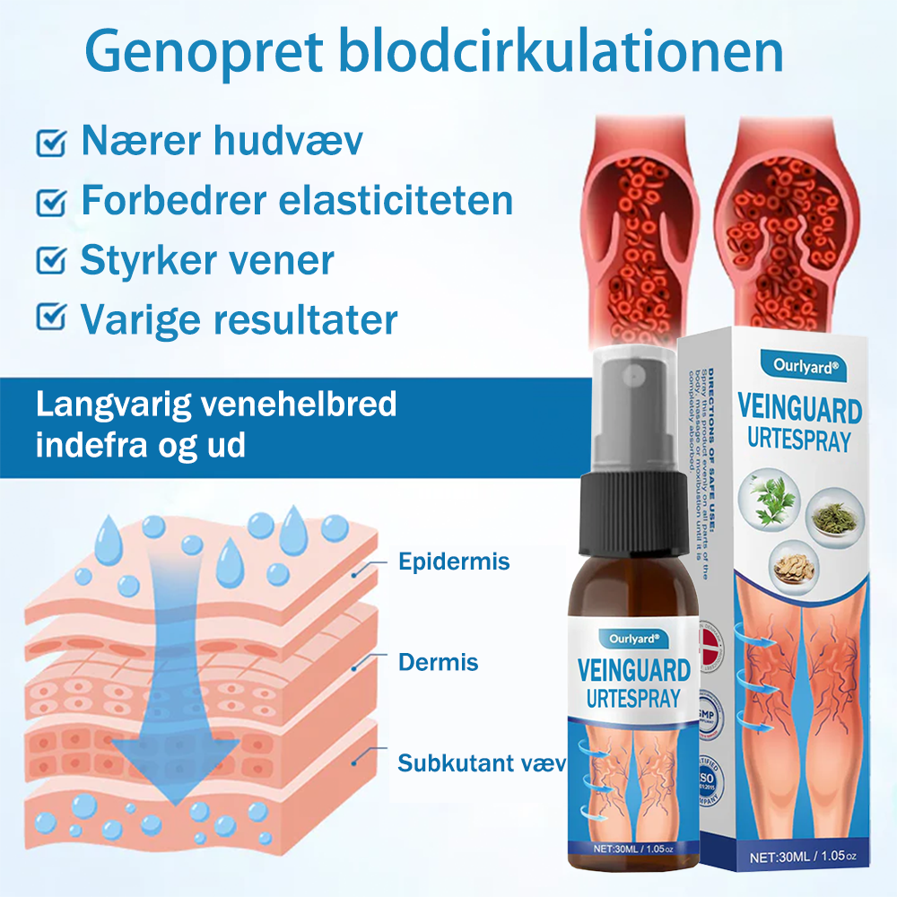 🔥Ourlyard® VeinGuard Urtespray – ✅ Klinisk dokumenteret til at fjerne åreknuder på kun 7 dage!